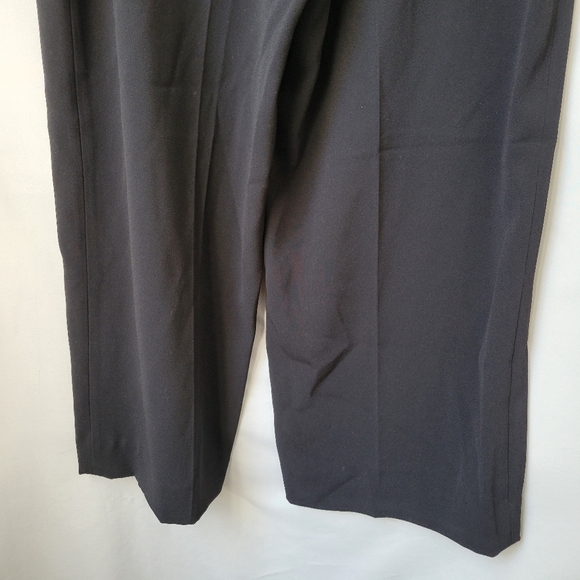 The Fold London Clever Crepe Adelaide Wide Leg Trousers Black UK 14 US 10 - Picture 9 of 11